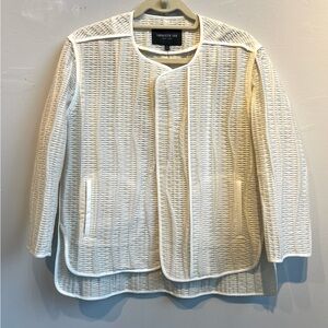 Lafayette 148 New York Textured Cream Blazer